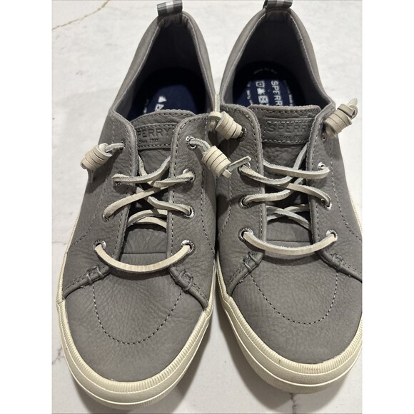 Sperry - Crest Vibe Washable Leather Slip-On Sneakers - Grey - 8.5  STS82398 - Picture 7 of 10